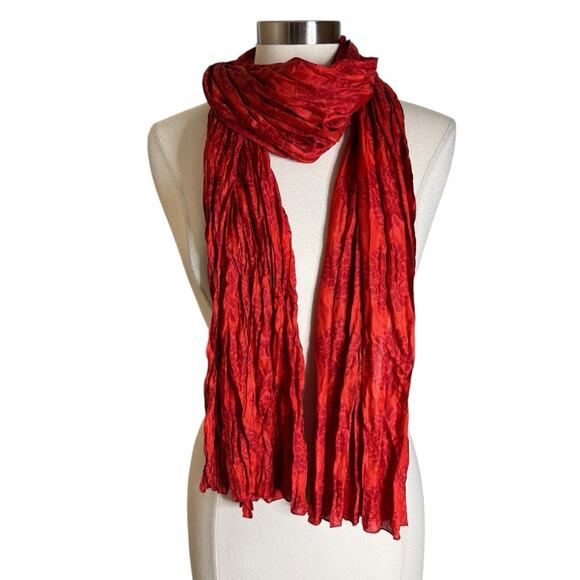 Greensewn Vintage Recycled Fabric Silk Printed Scarf - Picture 1 of 5